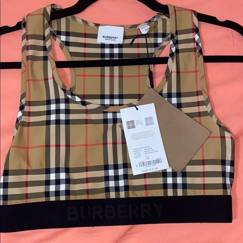 $BURBERRY CROP TOP$ never worn brand new !!!
